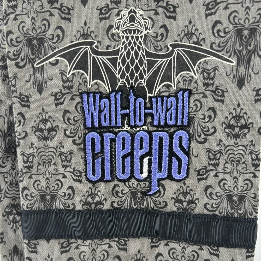Disney Parks The Haunted Mansion Kitchen Towel Set Wall-to-wall Creeps 2pc NWT